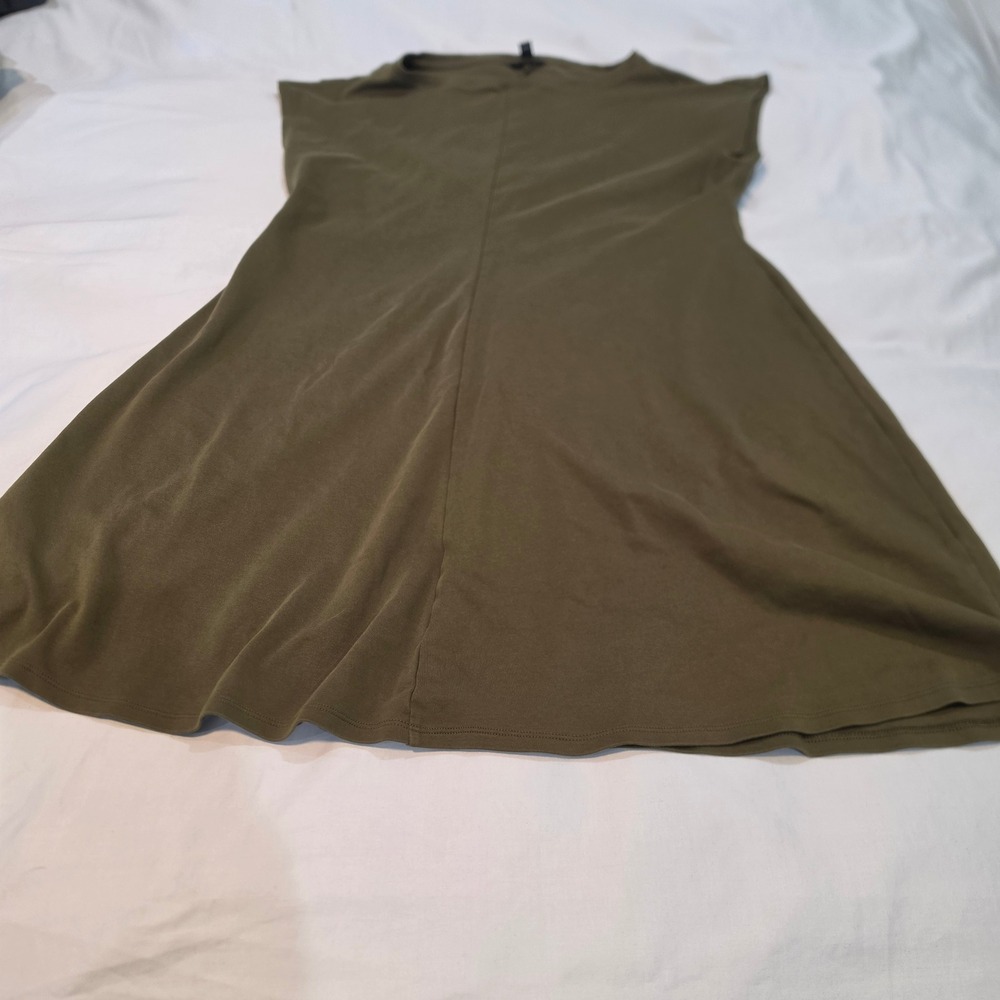 Banana Republic Dress Womens XL Green Excellent Cap Sleeve Cotton 1173401-02
